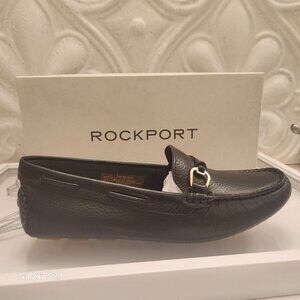 Rockport "Bayview" Black Leather Loafers. NIB. Various